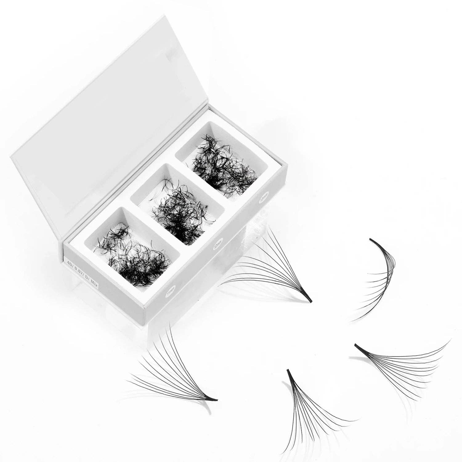 Eyesy Lash - Vente Faux cils - Plateau mixte 3 en 1 | 1000 éventails promade 3D - 20D1