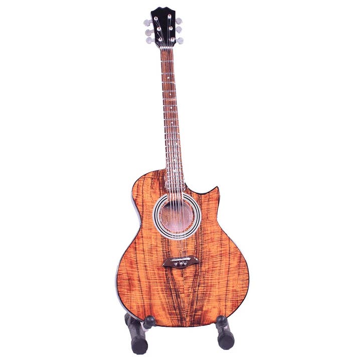 Miniaturetræguitar 20 cm med stativ for engroshandel hos giftland