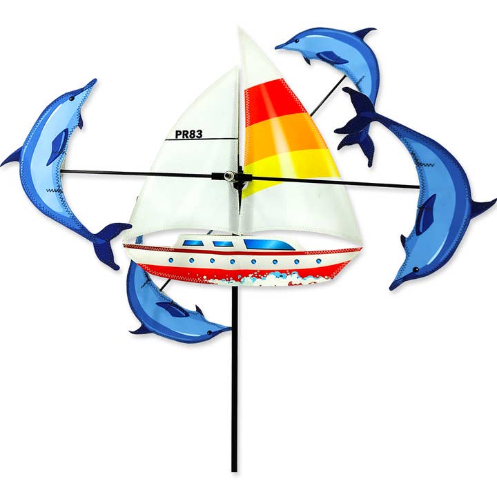 WhirliGig Spinner - 13 In. Sailboat for wholesale by Premier Kites & Designs