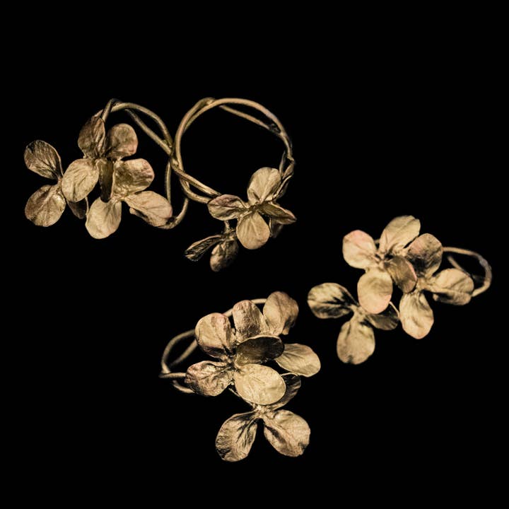 Clover Napkin Rings - Set of 8 for wholesale by Michael Michaud Table Art