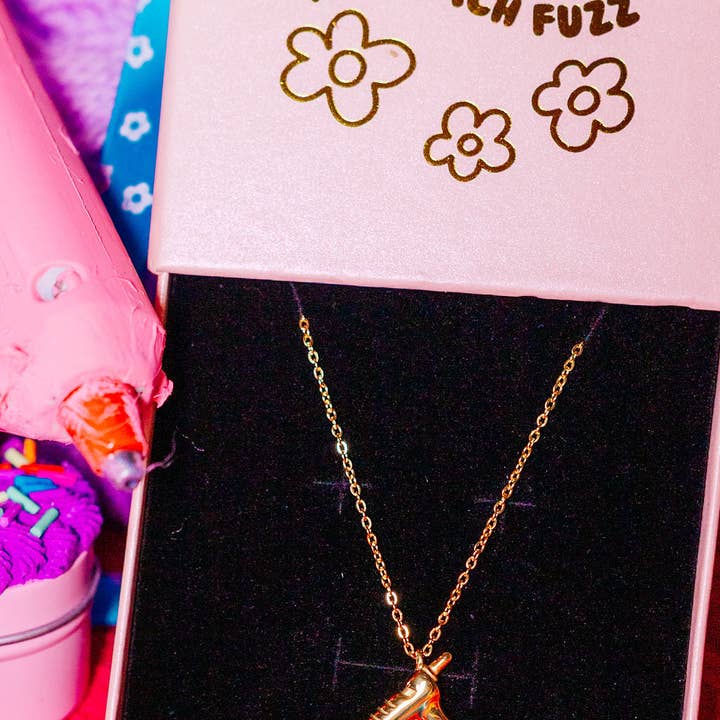 The Peach Fuzz - Vente Colliers à pendentif - Collier pistolet à colle chaude3