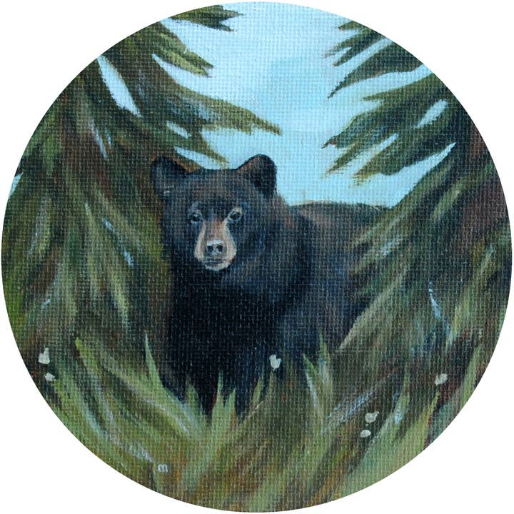 Impression d'art ours noir pour la vente par Moni Ellee Art