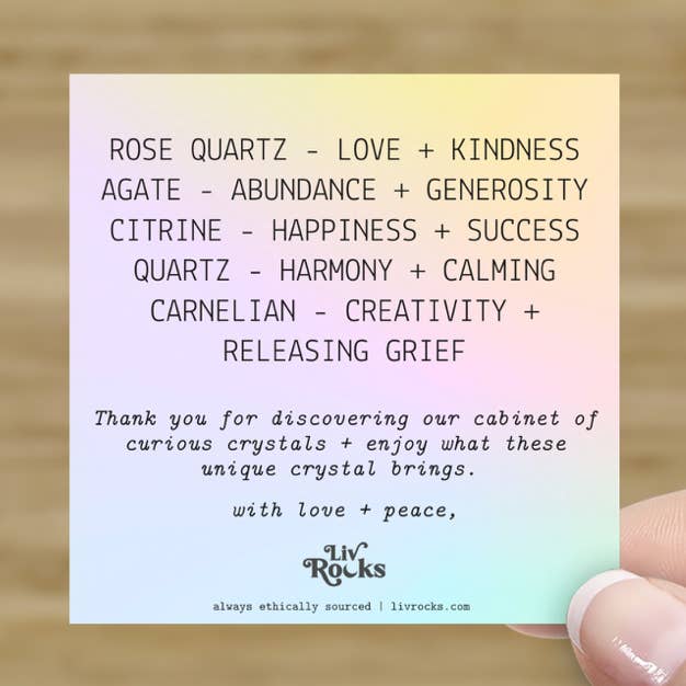 Liv Rocks - Wholesale Spiritual Stone/Crystal - LOVE Crystal Kit | Love + Friendship Crystal Gift Sets