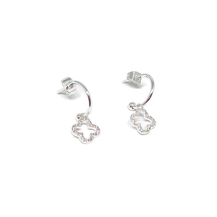 Enya Clover Earrings - Silver for wholesale by Clementine Jewellery