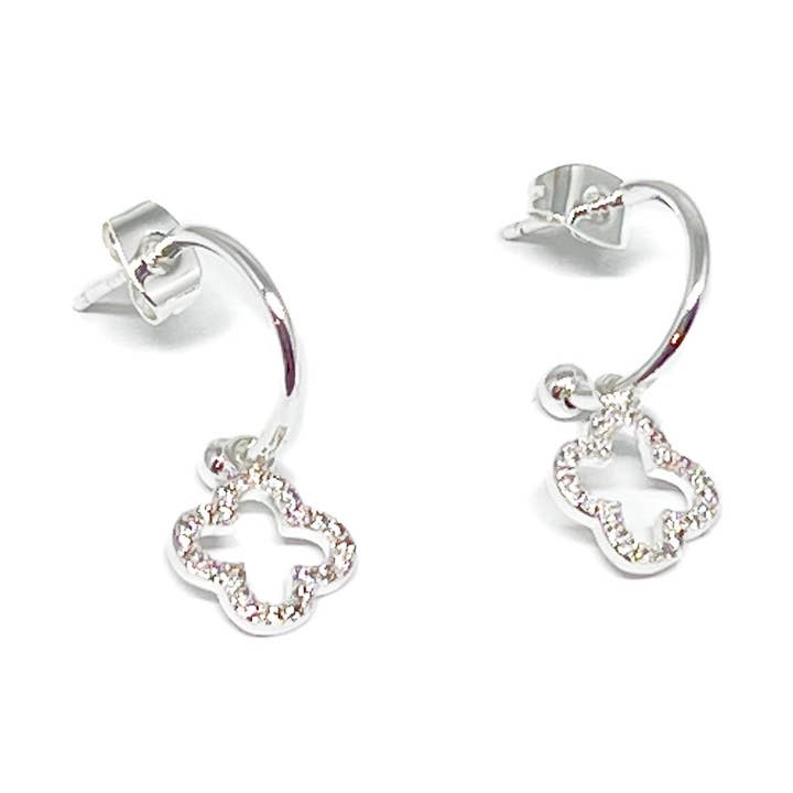 Enya Clover Earrings - Silver for wholesale by Clementine Jewellery