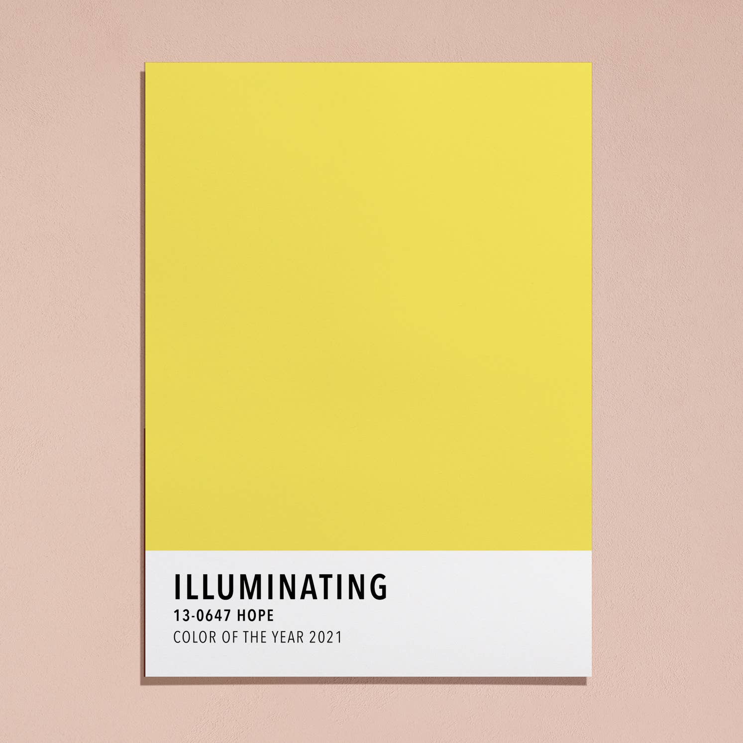 Sugar & Canvas – wholesale Art print – Illuminating Yellow Color Card Art Print CC151