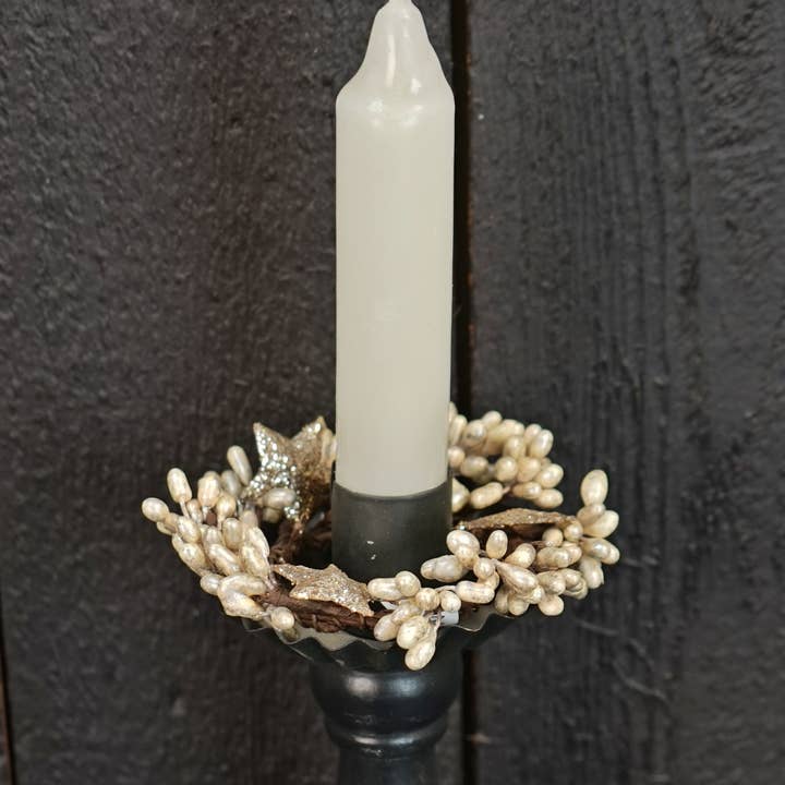 Impressive Enterprises, Inc. - Wholesale Napkin Ring - ISB58643- 1.5in Holiday Pip Taper Ring w.stars-Platinum3