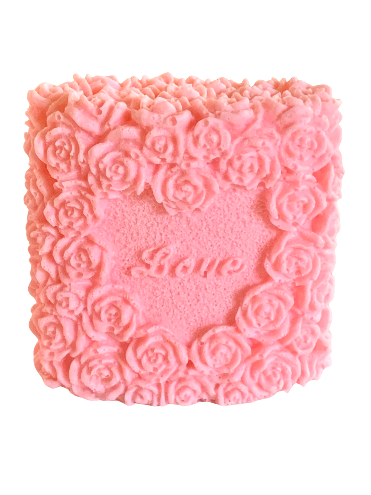 Plunk Soap and Candle Company - Wholesale Bar Soap - 3D Roses with LOVE inscription Soap: Valentines Day0
