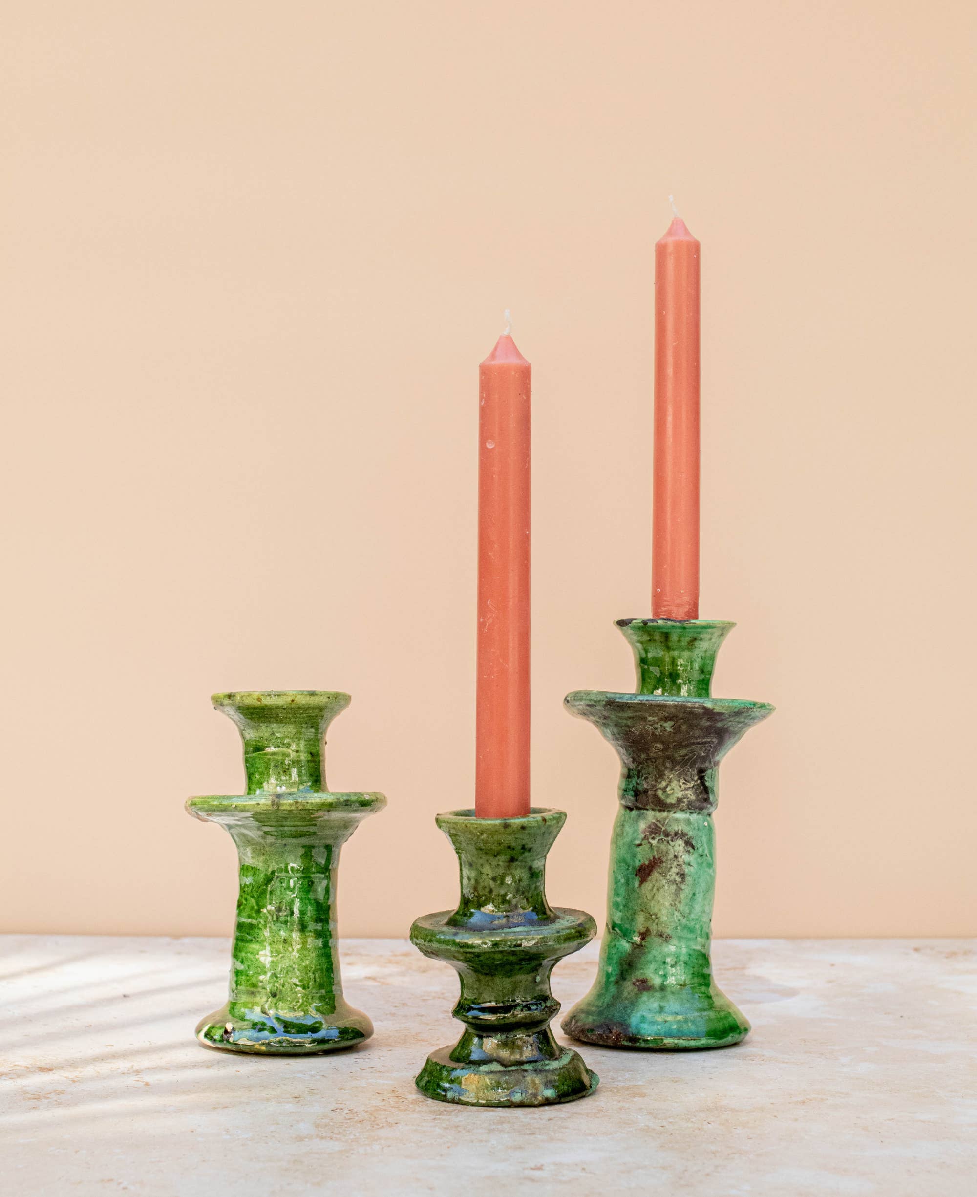 Maison Berber – Großhandel Kerzenhalter – Tamegroute Grüner Kerzenhalter – 4 Größen