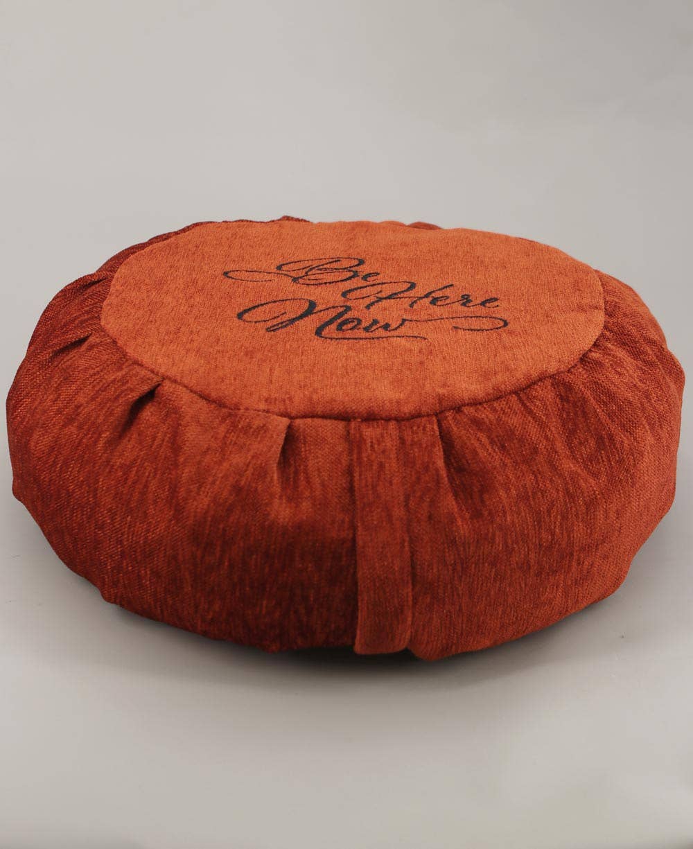 Buddha Groove - Wholesale Meditation Supplies - Rust Be Here Now Zafu Chenille Meditation Cushion2