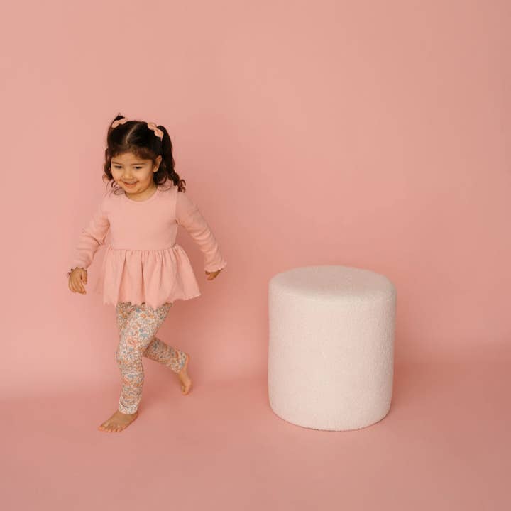 Bonnie and Harlo - Vendita all'ingrosso Maglietta - Bambini - Top Peplo a maniche lunghe | Rosa
