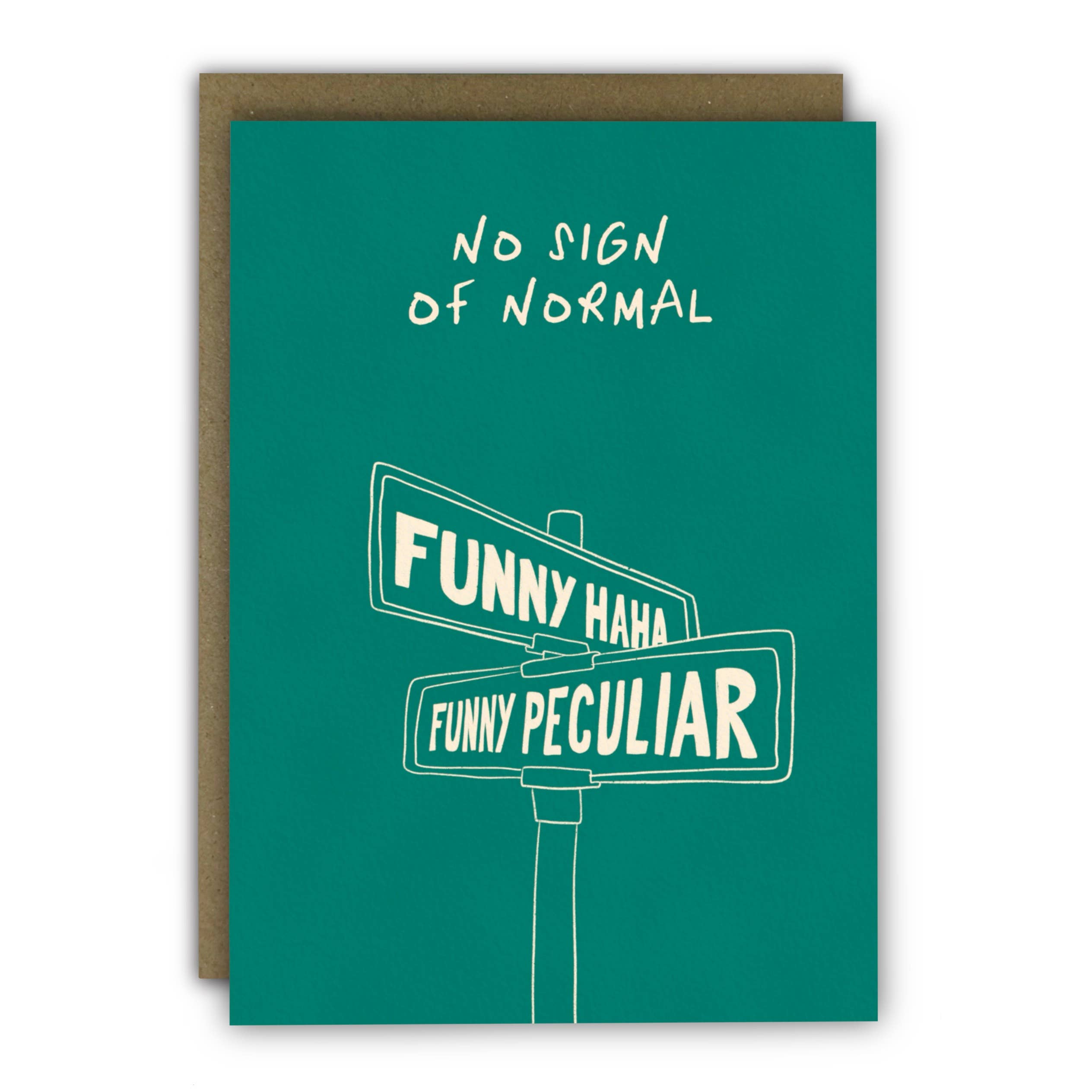 RUNNING WITH SCISSORS - Vendita all'ingrosso Biglietti di auguri - Biglietto di Compleanno Divertente - Nessun Segno di Normalità Scherzo Cartello Stradale0