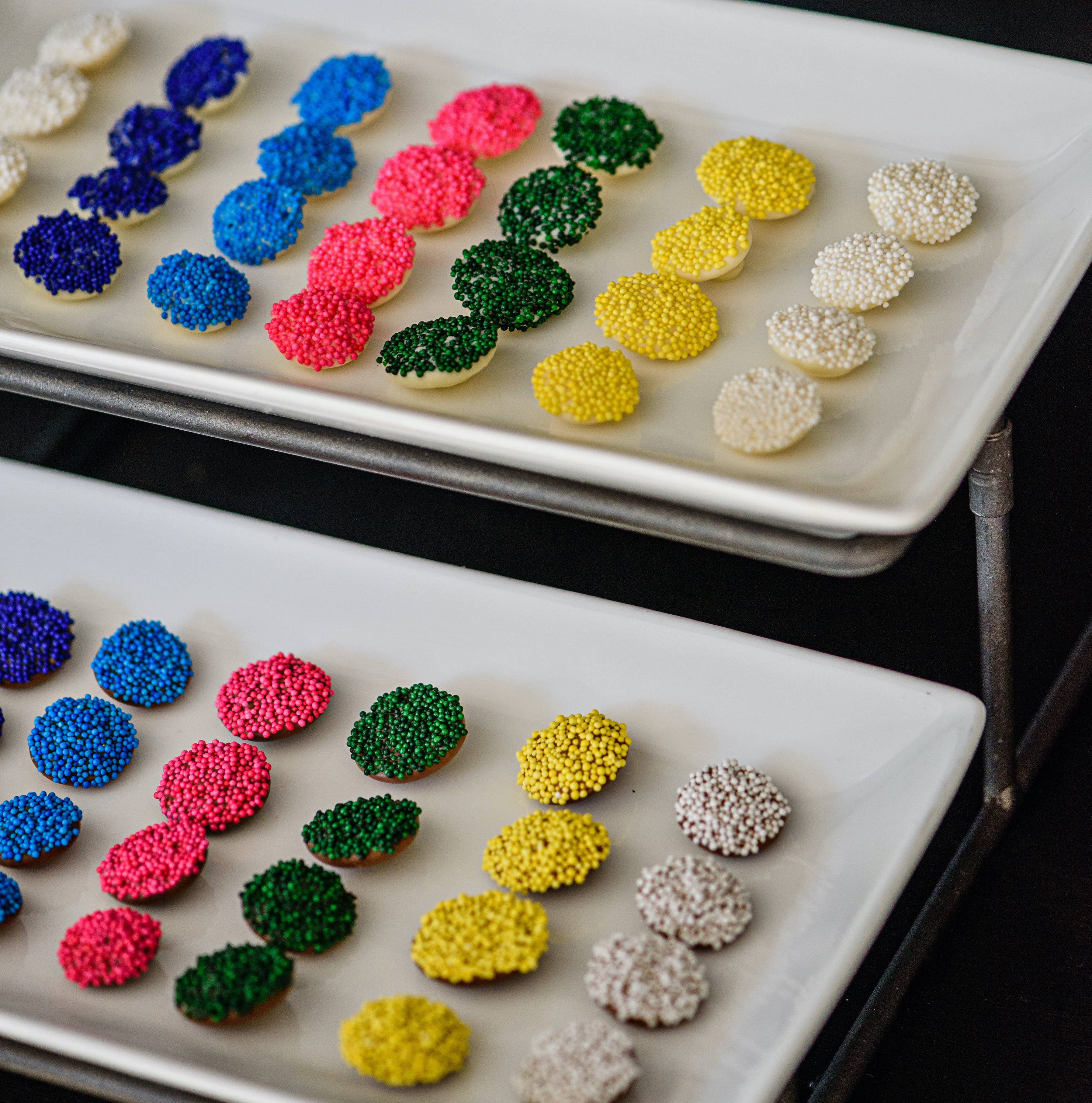 Dean's Sweets - Wholesale Chocolate-covered sweets - Nonpareils in Dark, Milk, & White Chocolate1