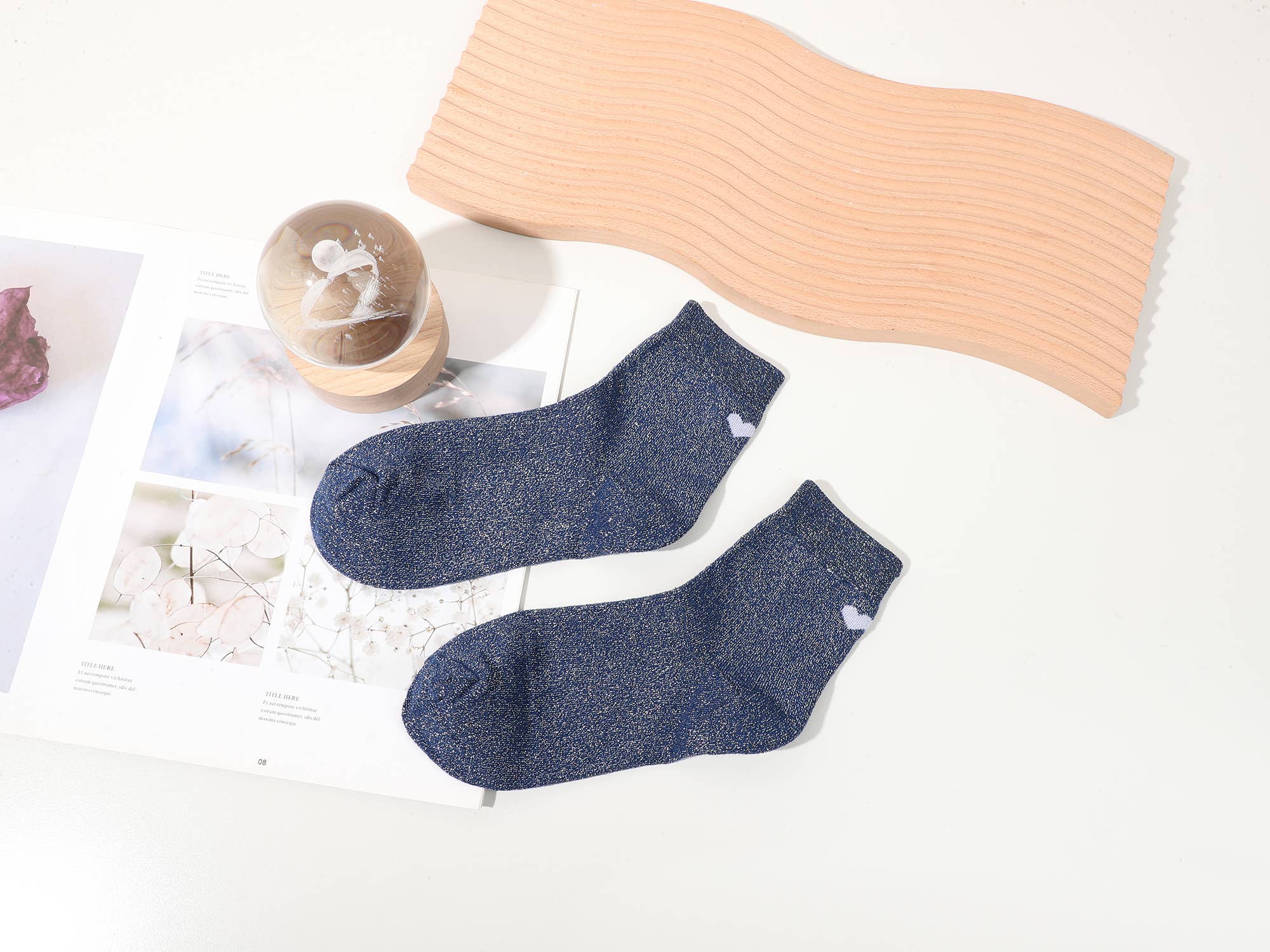 INES DELAURE - Wholesale Socks - Unisex - Heart socks, mid-high12