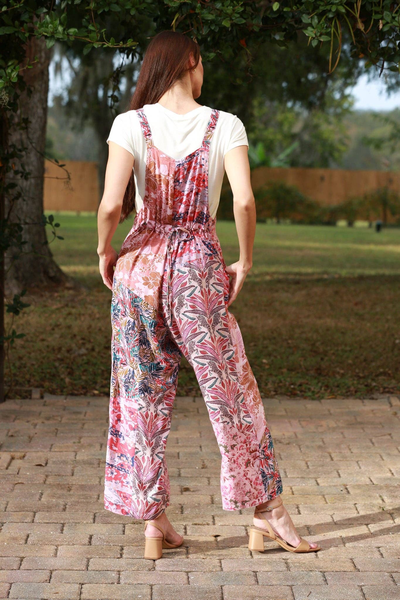 Sacred Threads - Wholesale Overalls - Women's - Floral Pink Hippie Overalls2