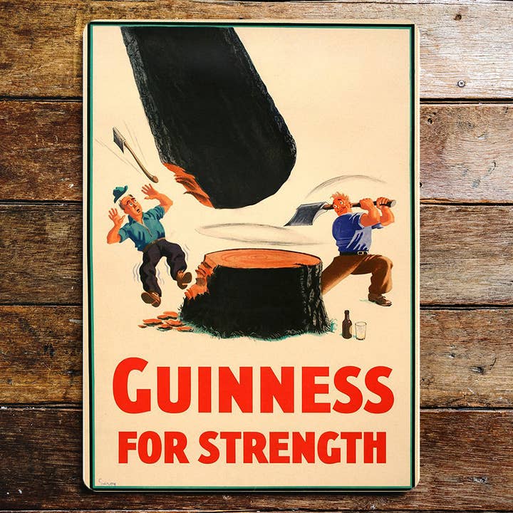 The British Metal Signs Company – Großhandel Schilder – Metallschild „Guinness For Strength Lumberjacks“