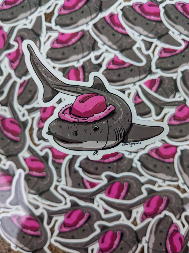 Cow Shark Sticker for wholesale by The Mighty Jackie