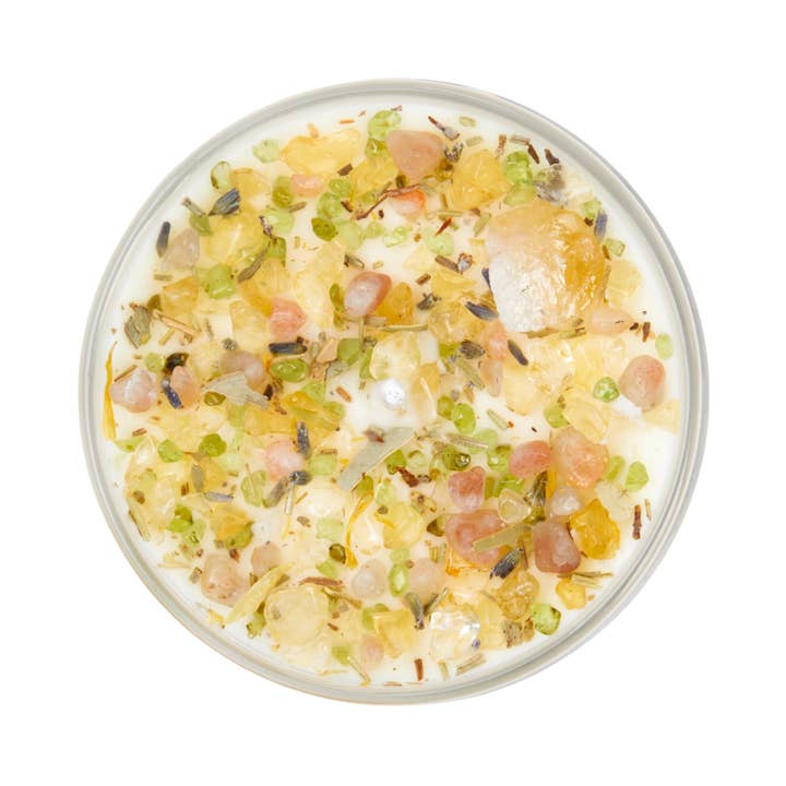 New Moon Beginnings - Wholesale Jar/Filled Candle - Positive Energy Candle - Soy Candles - Herb & Crystal Candle8