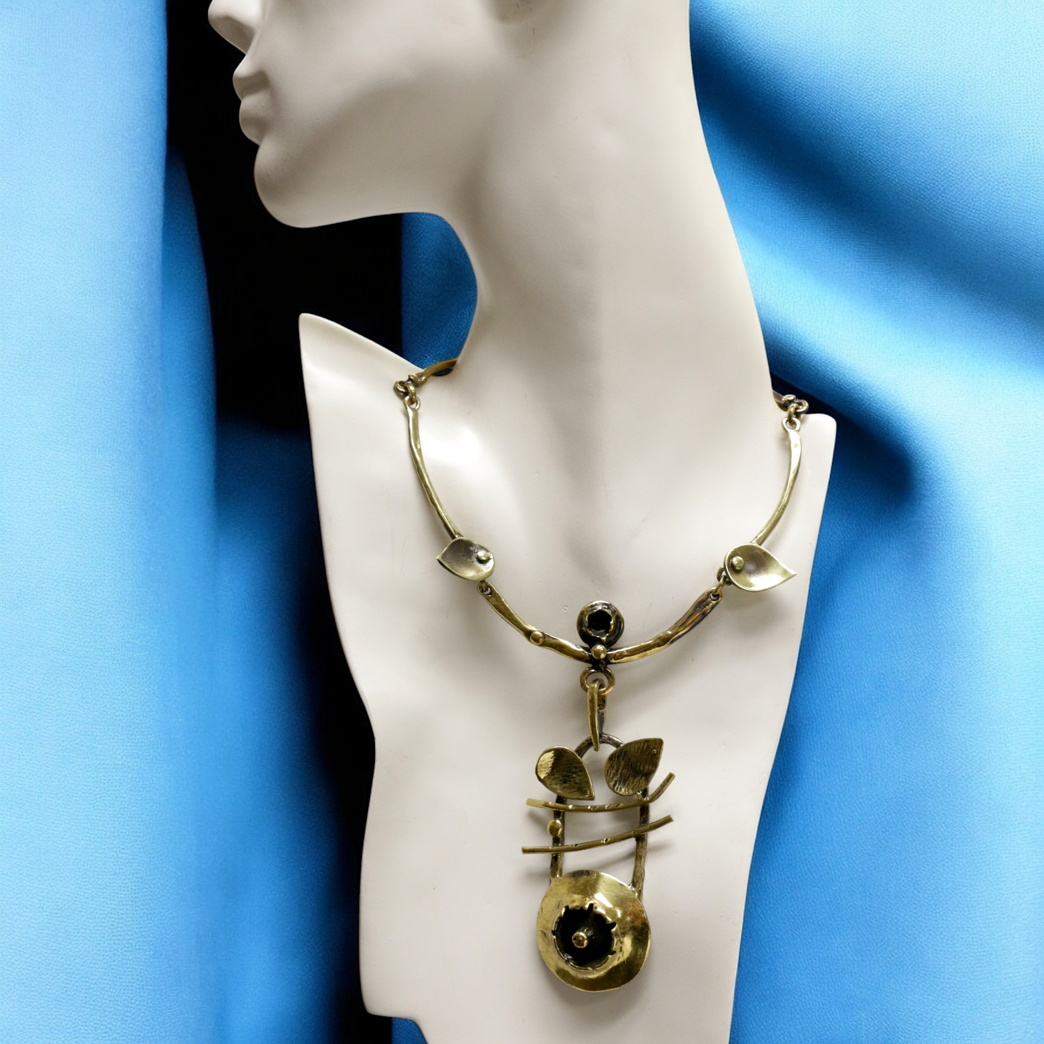 The Ancient Bazaar Jewelry & Accessories – Engroshandel Halskæde med vedhæng – Vare nr. BRN-1074 - Messinghalskæde5