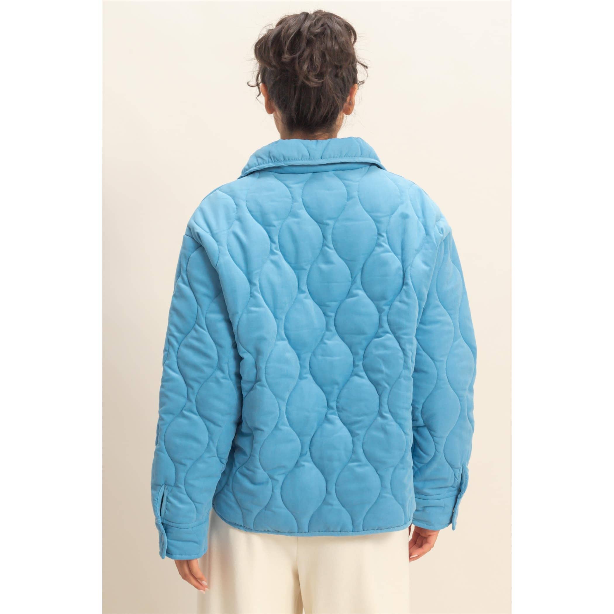 HYFVE - Vendita all'ingrosso Giacca - Donna - Pullover trapuntato a collo alto con mezza zip13