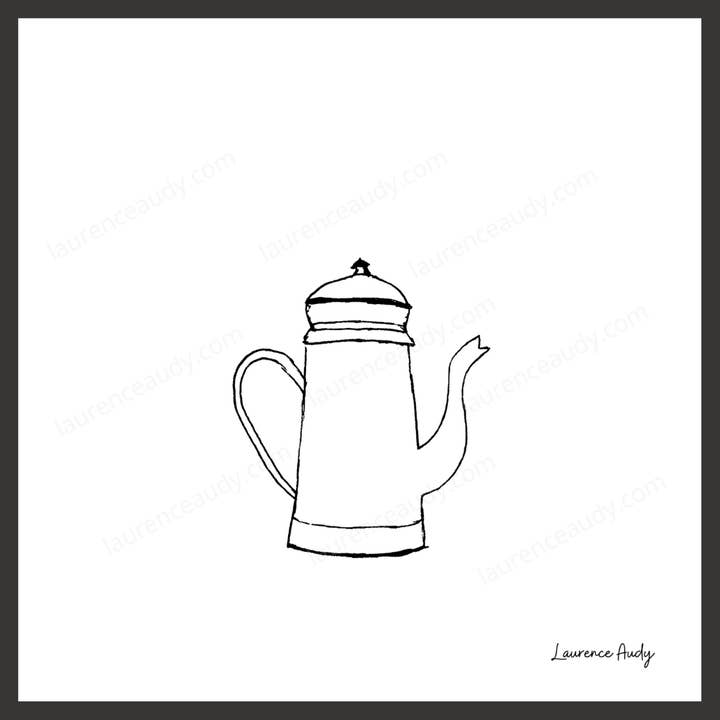Minimalist Drawing Poster Kitchen 01 for wholesale by LAURENCE AUDY CROQUIS