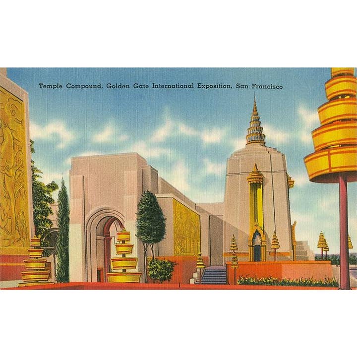 Magnet SF-421 San Francisco World's Fair, Temple Compound for wholesale by Found Image Press