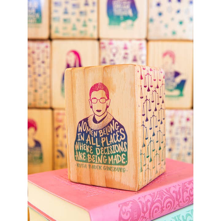 ARCHd - Wholesale Bookend - Iconic Woman Quote Bookend (sold individually) NATURAL WOOD8