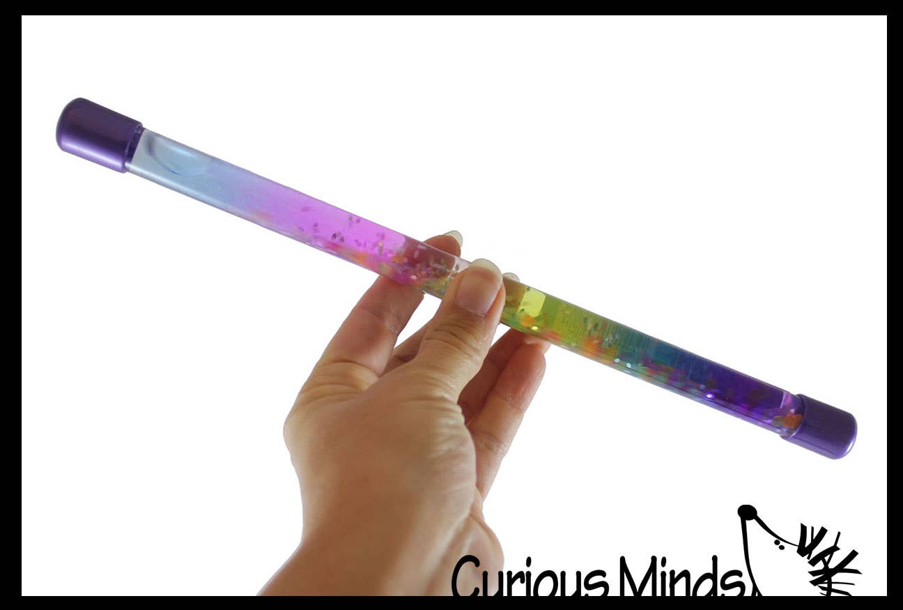 Curious Minds Toys - Wholesale Fidget Toy - Kids - 1 Glitter Baton - Twirling Wand for Dance, Parties, Liquid M4