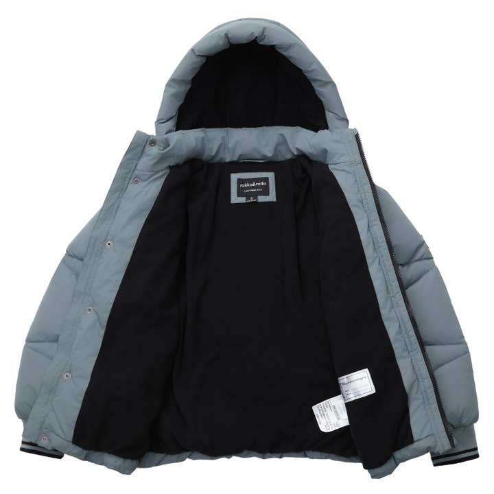 Rokka & Rolla - Wholesale Puffer Jacket - Kids - Boys' Grid Winter Coat Kids' Fleece Lined Jacket7