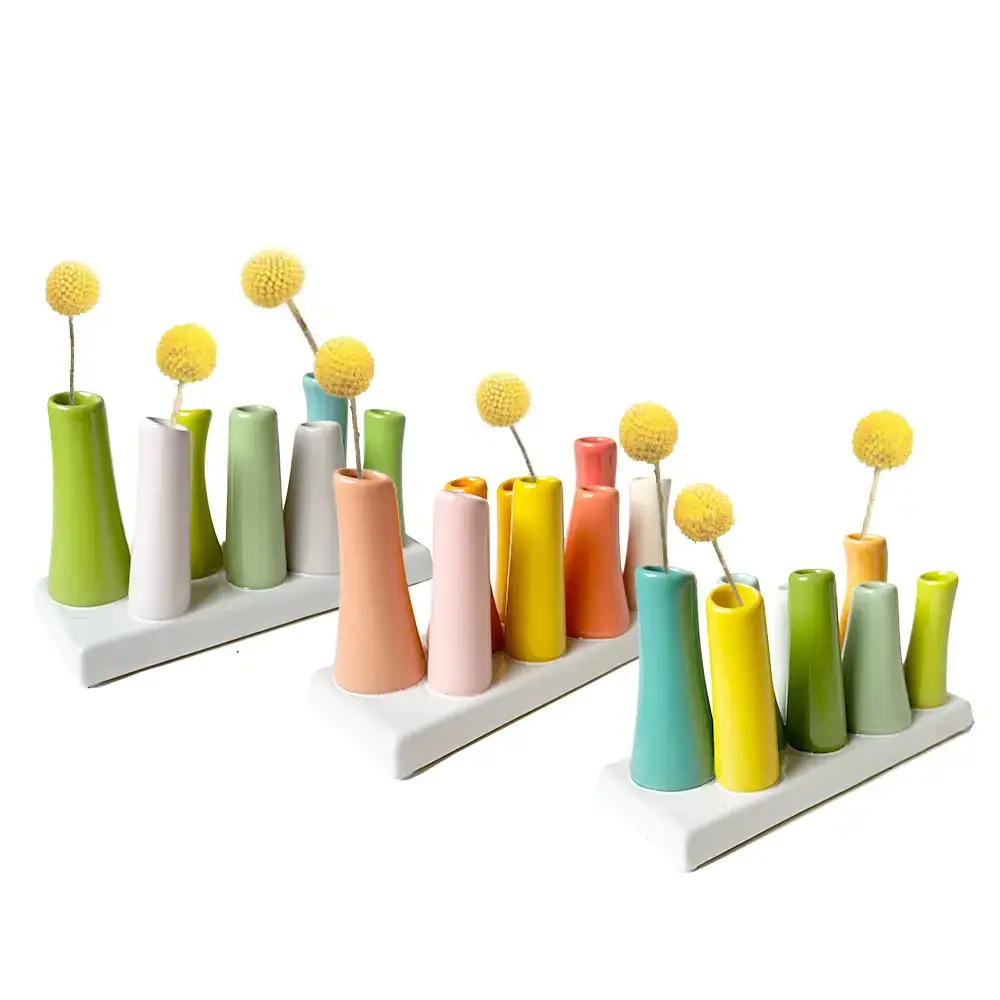 Chive - Wholesale Vase - Pooley Colorful Bud Vase For Flower Arranging Rectangular5