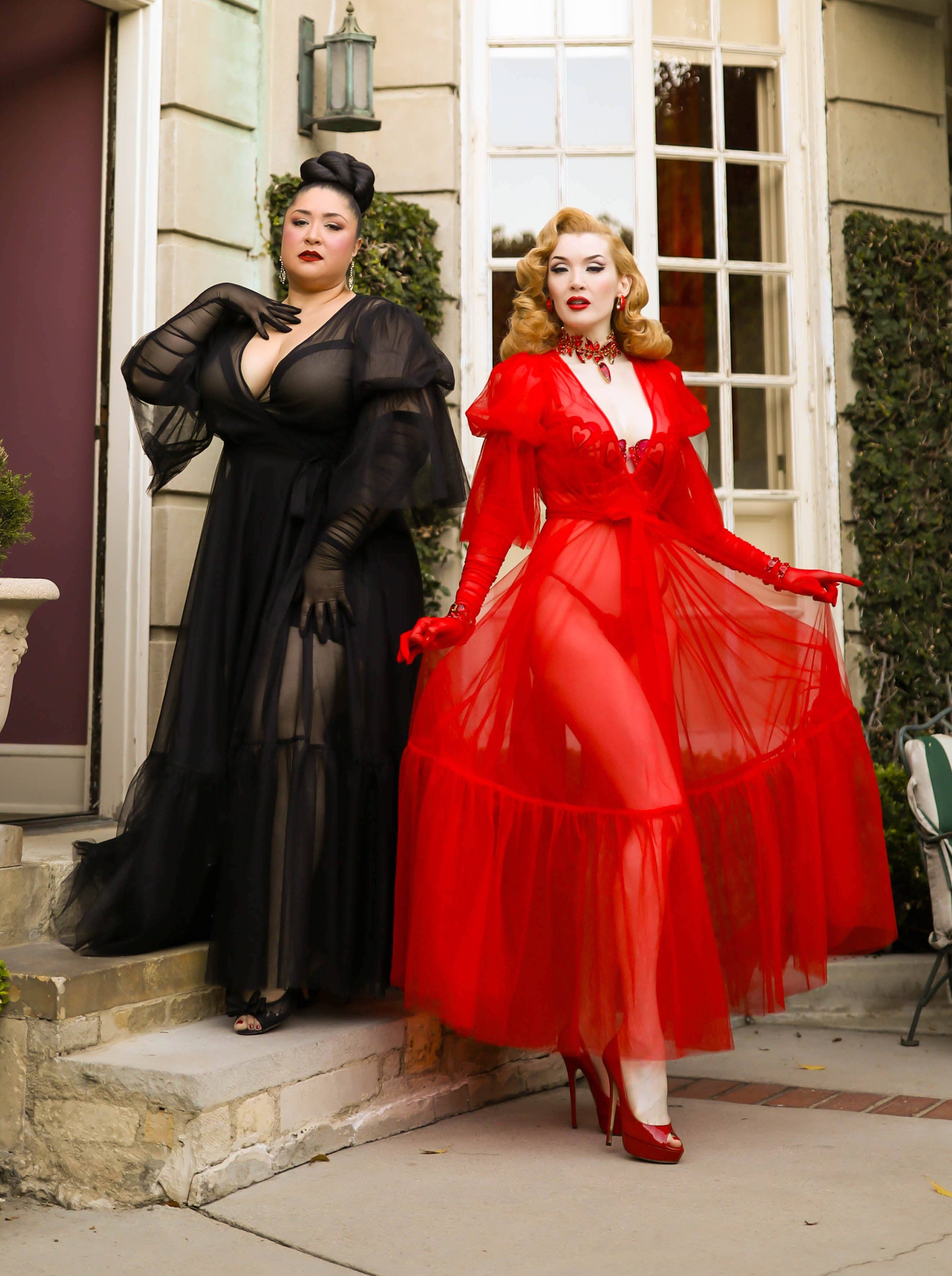 Elle Rebel - Wholesale Dress - Women's - Timeless Temptress Tulle Robe Dress13