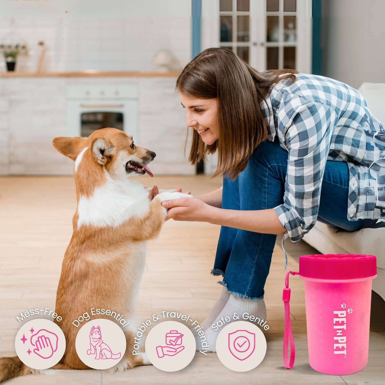 Pet N Pet - Vendita all'ingrosso Strumento per la toelettatura del pelo - Cani - Pulitore per Zampe Cane con Setole in Silicone3