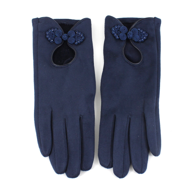 Pretty Persuasions - Wholesale Gloves - Women's - A24015 Chinese Knot Frog Button Trim Gloves8