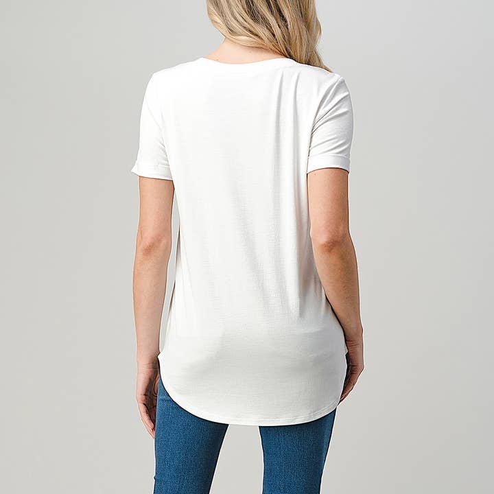 Heimious – Engroshandel T-shirt – til kvinder – Kortærmet rundhalset Modal T-shirt med afslappet pasform, T4533