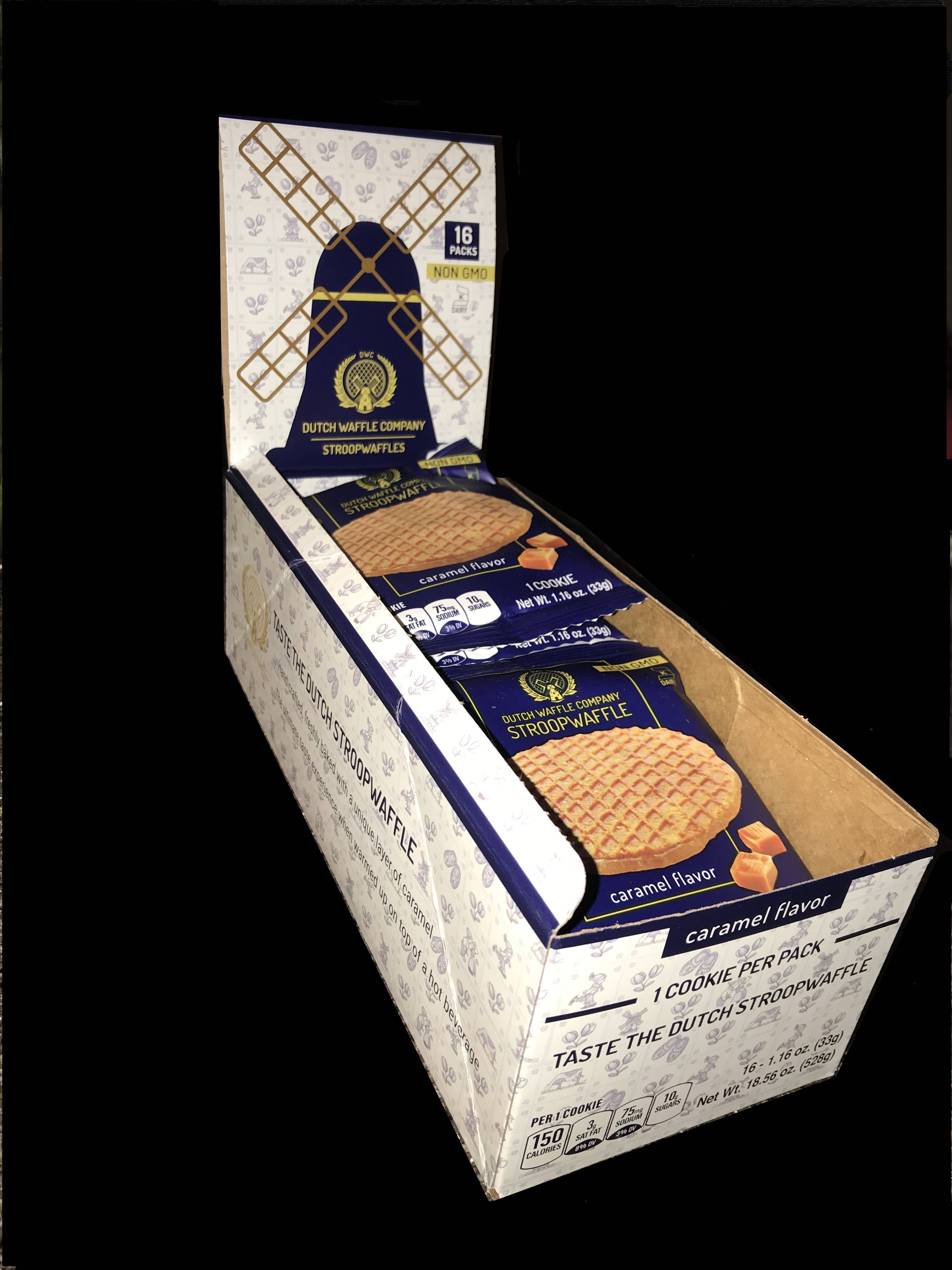 Dutch Waffle Company Stroopwafel Cookie - Wholesale Cookie - 1-Pack Stroopwafel in Dutch Display, cookie - snack (32ct)4