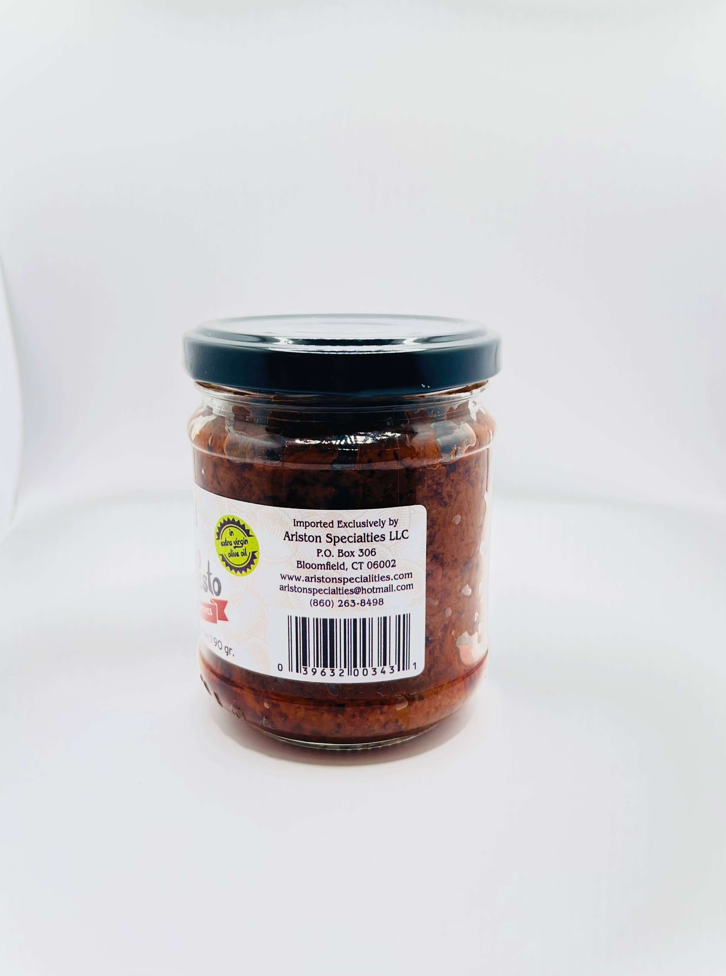 Ariston Specialties - Vente Pestos - Pesto de tomates séchées au soleil Ariston À consommer de préférence avant le 16-01-20271