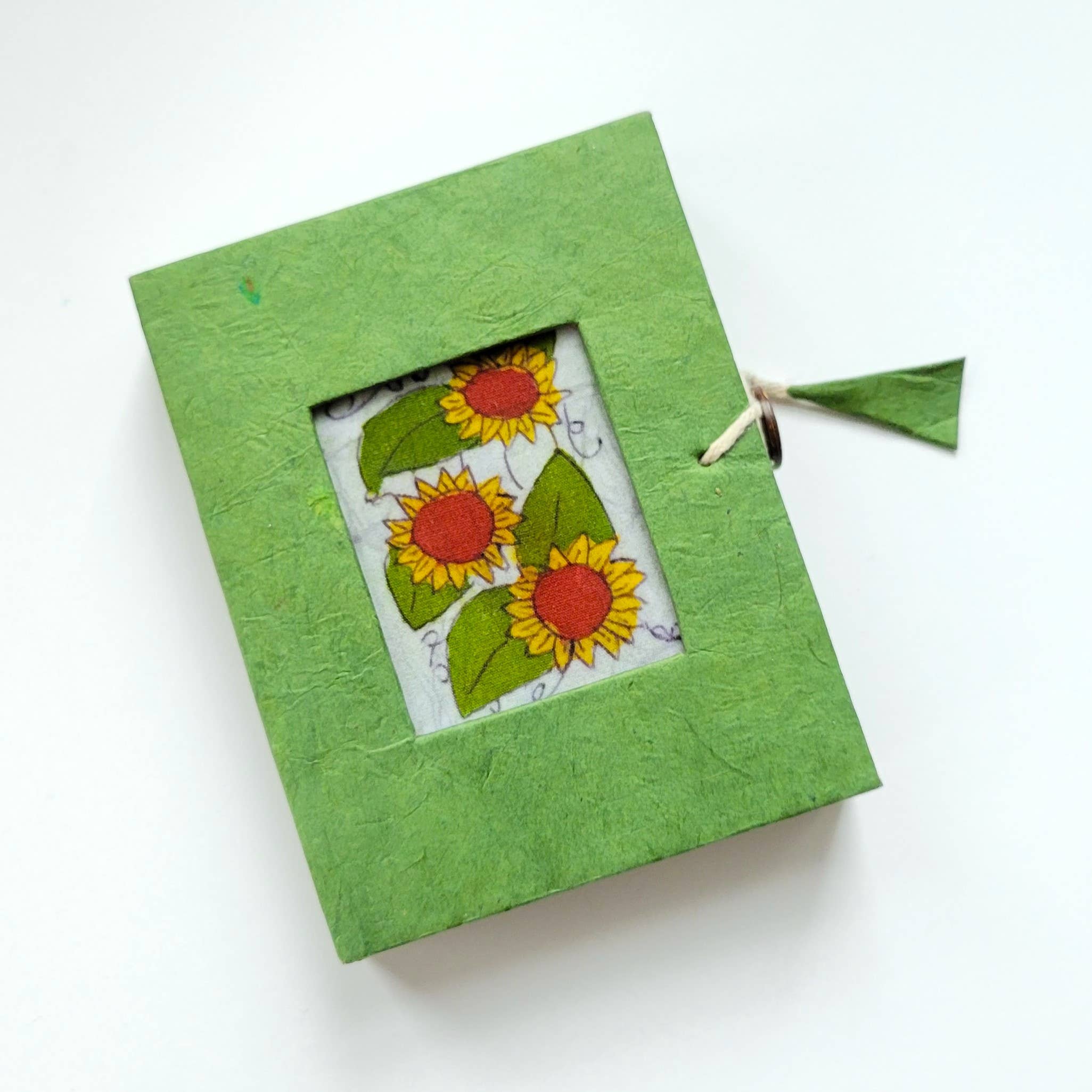 Eclectic Woodchuck - Wholesale Decorative Box - Sunflower Batik Mini Paper Mache Box