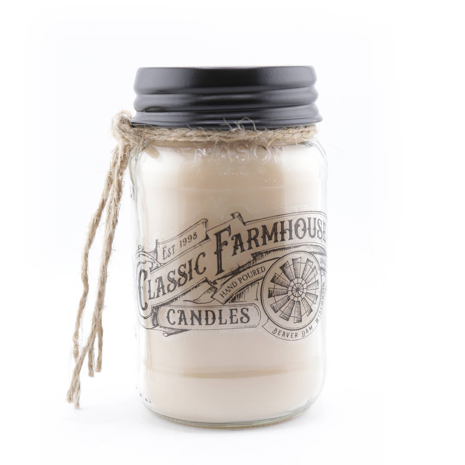 Classic Farmhouse Candles - Vente Bougie en bocal - Bougie en pot Mason Sablés aux fraises 14 oz1