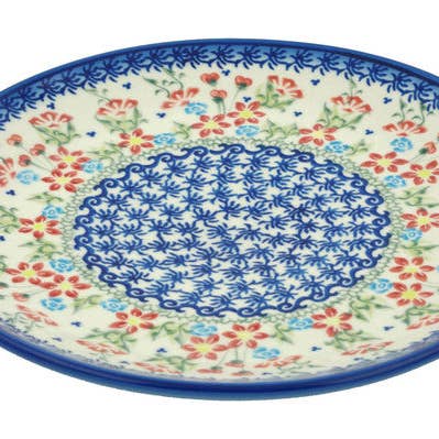Plate 10" Happy Blossoms Theme UNIKAT for wholesale by Polmedia Polish Pottery