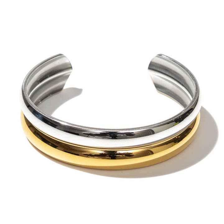 Waterproof Twin Two -Tone Cuff for wholesale by Brenda Grands Jewelry