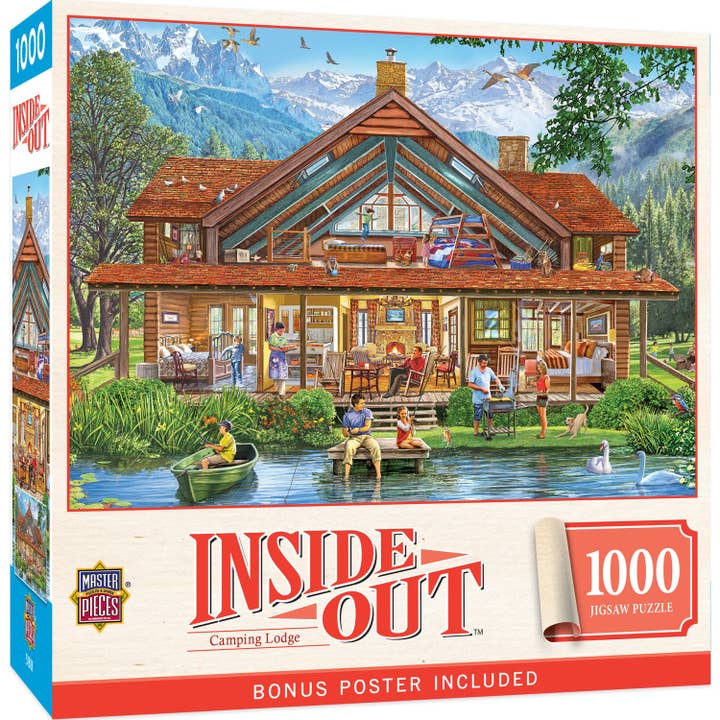 Inside Out - Camping Lodge 1000 Piece Puzzle for wholesale by Masterpieces Puzzles