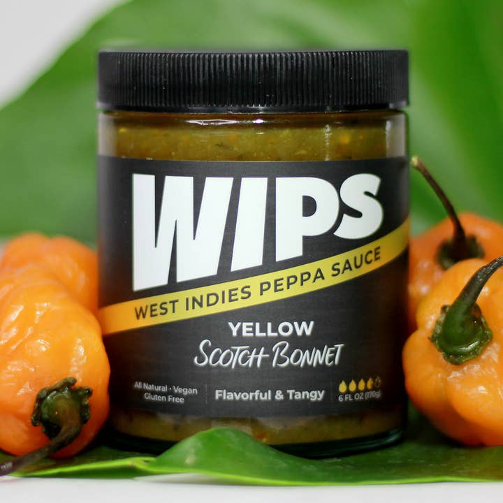 WIPS Yellow Scotch Bonnet Pepper Sauce, Hot Sauce for wholesale by West Indies Peppa Sauce - WIPS