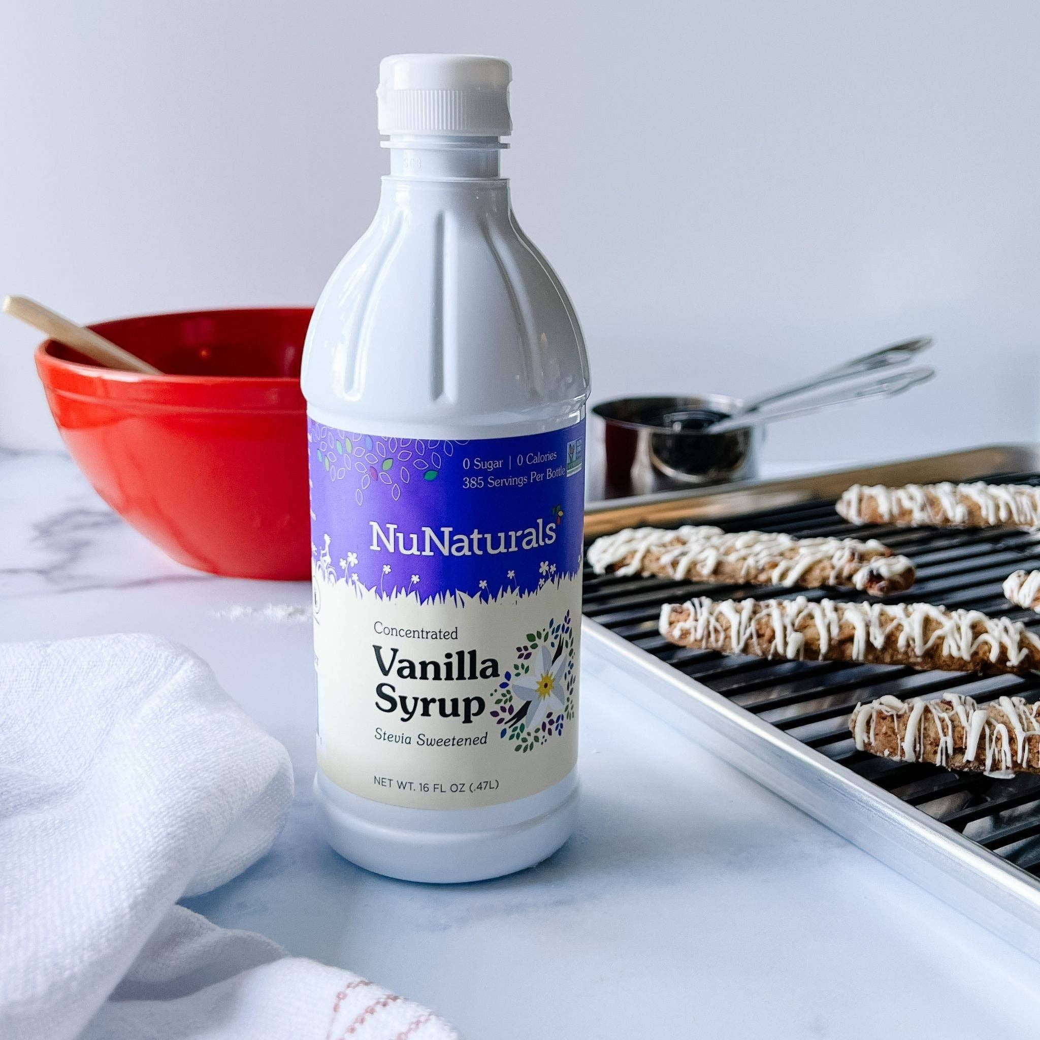 NuNaturals - Wholesale Flavored Syrup - Vanilla Syrup 16 fl oz (385 servings)5