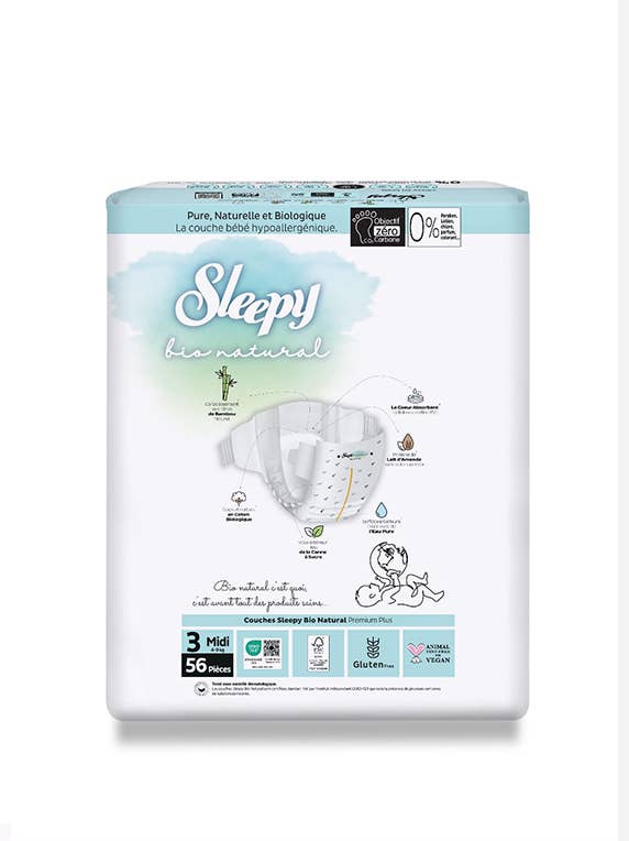 sleepy - Wholesale Diaper (Non-Cloth) - Baby - Sleepy Bio Natural - Baby Diapers Size 3:4-9 KG  1