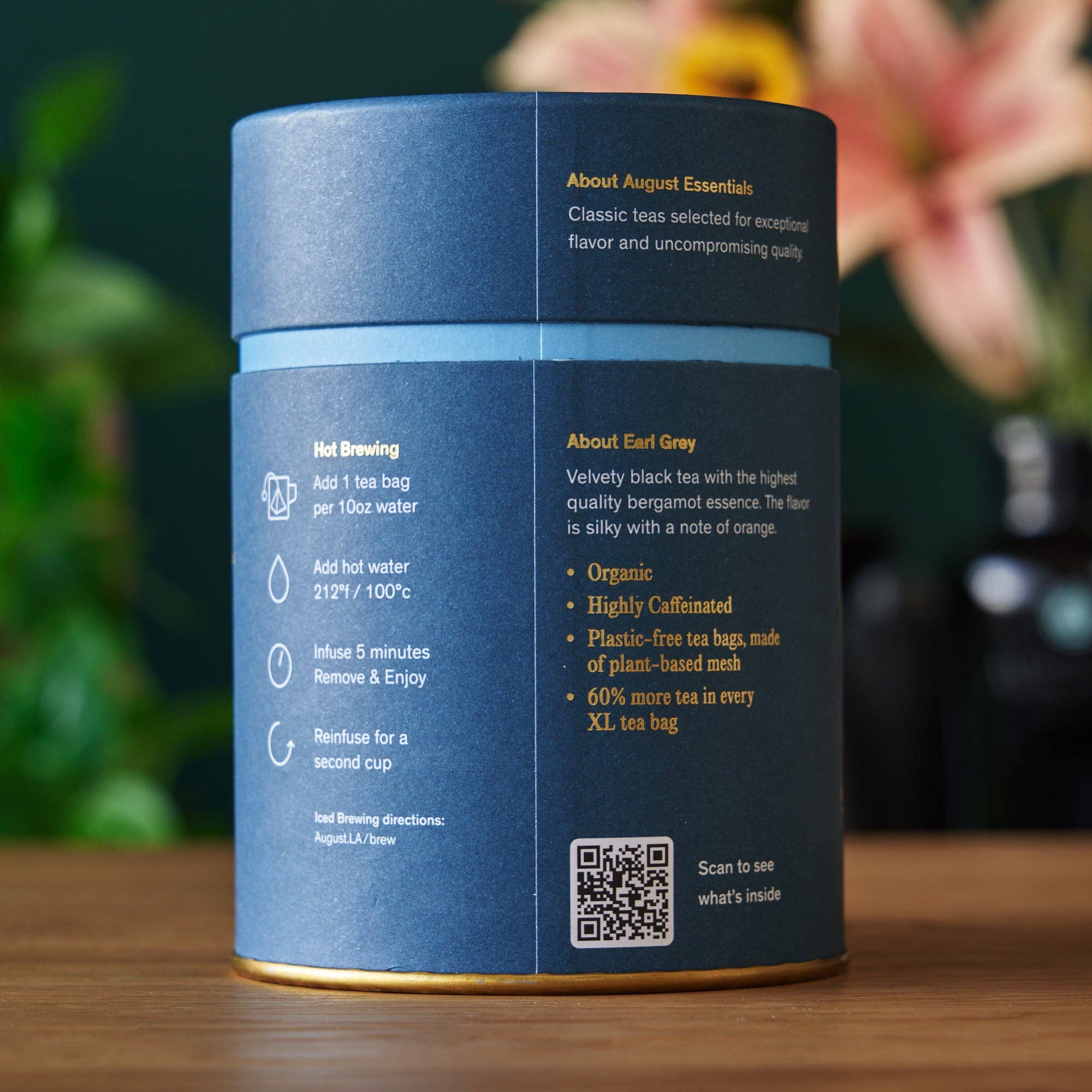 August Uncommon Tea - Wholesale Tea Bags - Essentials Earl Grey Organic Black Tea - 15 Tea Bags2