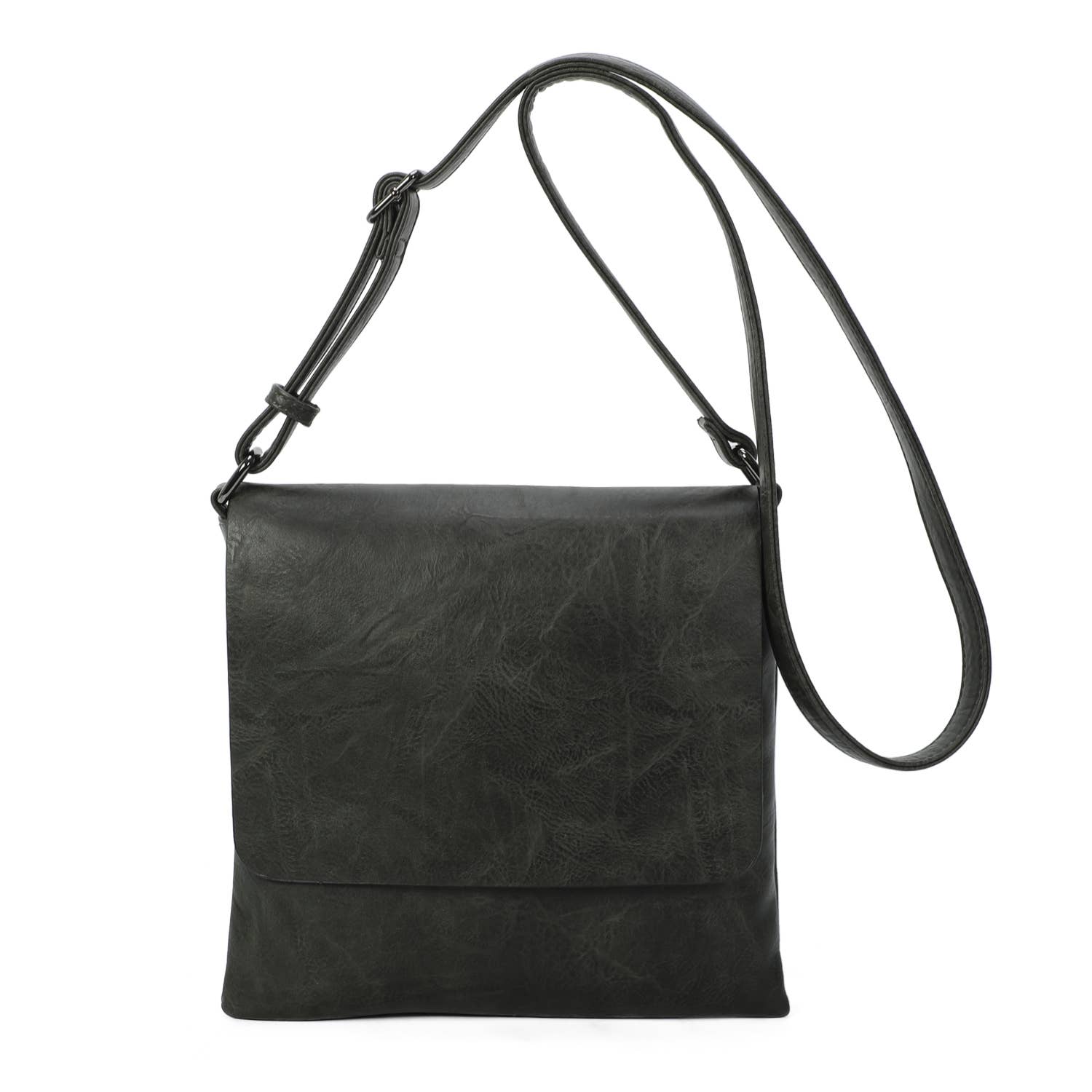 INES DELAURE - Wholesale Messenger Bag - Women's - Zipped flat pouch with soft and very practical flap3