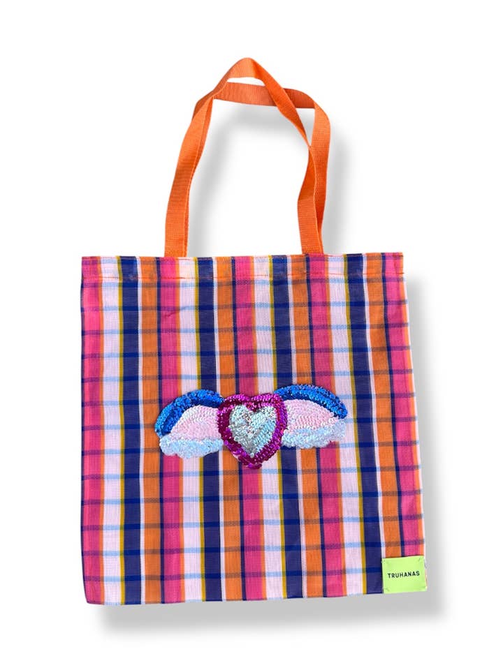 Tote moyen Alas à carreaux pour la vente par Truhanas