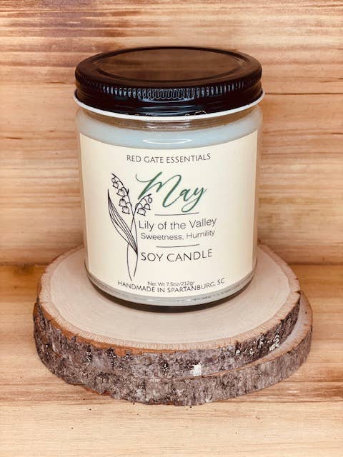 Fiore di nascita di maggio, candela di soia per la vendita all'ingrosso da parte di Red Gate Essentials