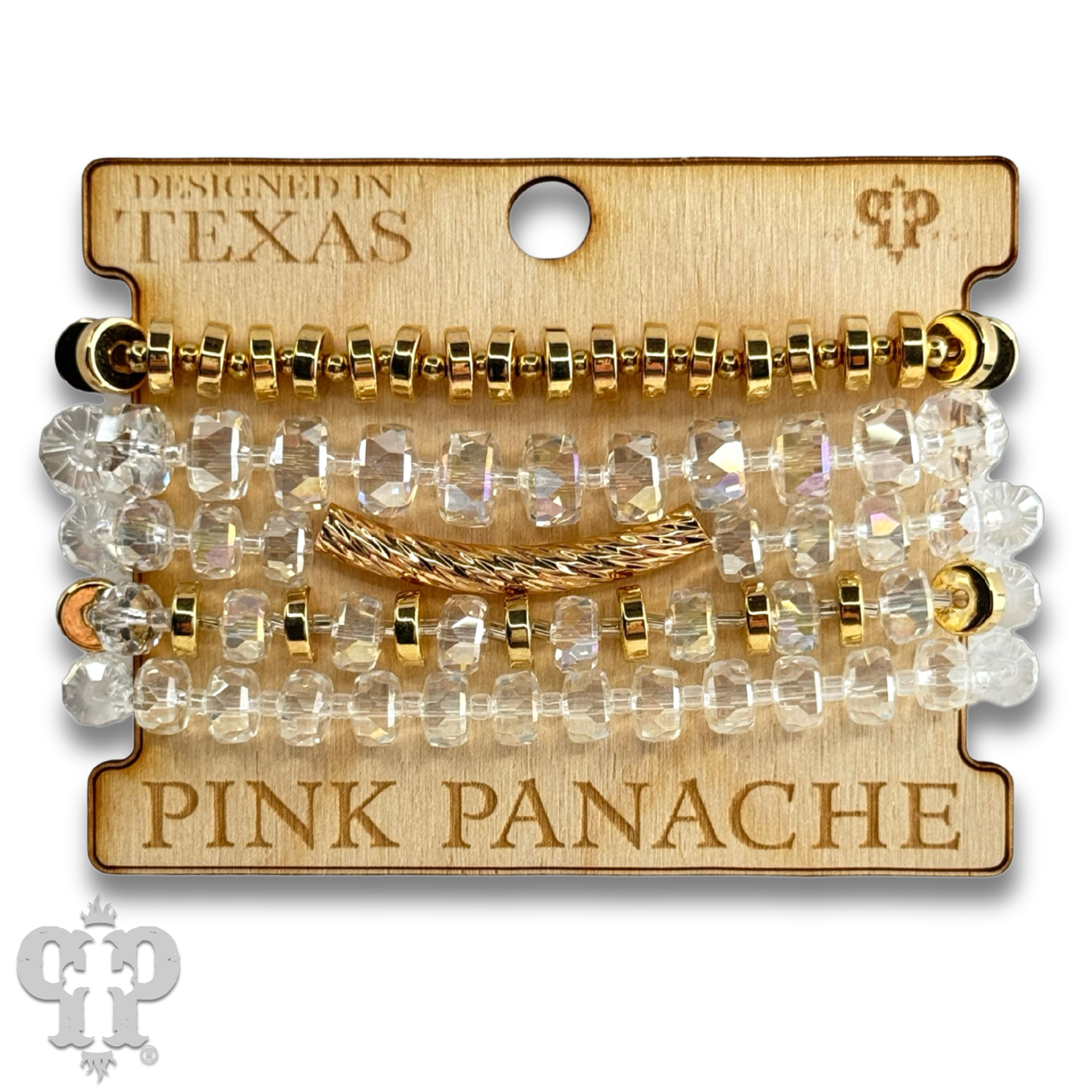Pink Panache Brands - Wholesale Beaded Bracelet - Faceted heishi bead bracelet with twisted tube bead feature4