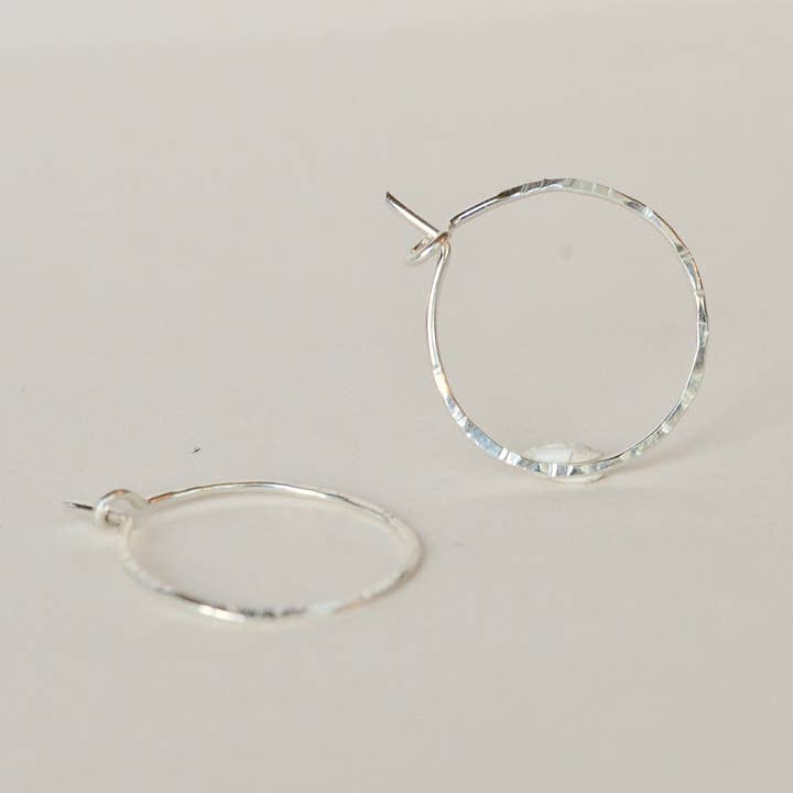 Cleopatra Silver Hoop Earrings for wholesale by Devi Arts Collective